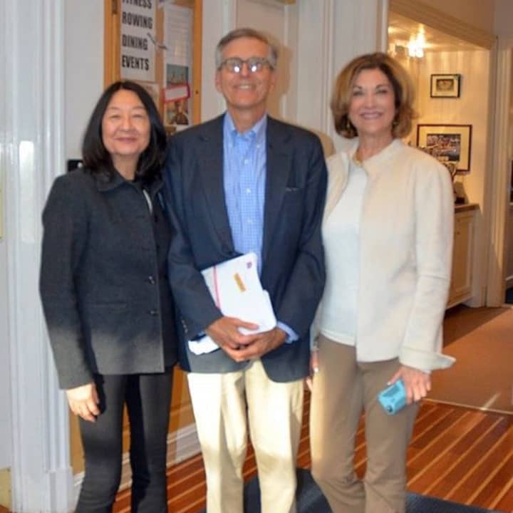 Charlene Chiang-Hillman, Weston’s Director of Social Services, Jeff Wieser, President &amp; CEO of Homes for Hope, and Coldwell Banker agent Gail Lilley Zawacki.