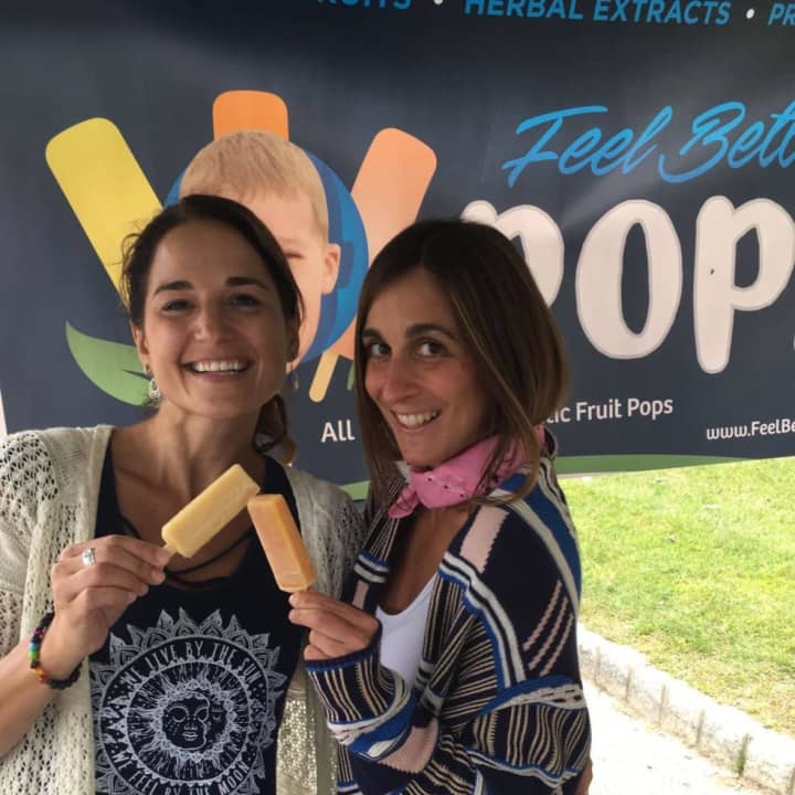 Feel Better Pops Owner Marisa Teiner and Tracy Nelson, Head of Operations, at the Warwick Applefest in Orange County.