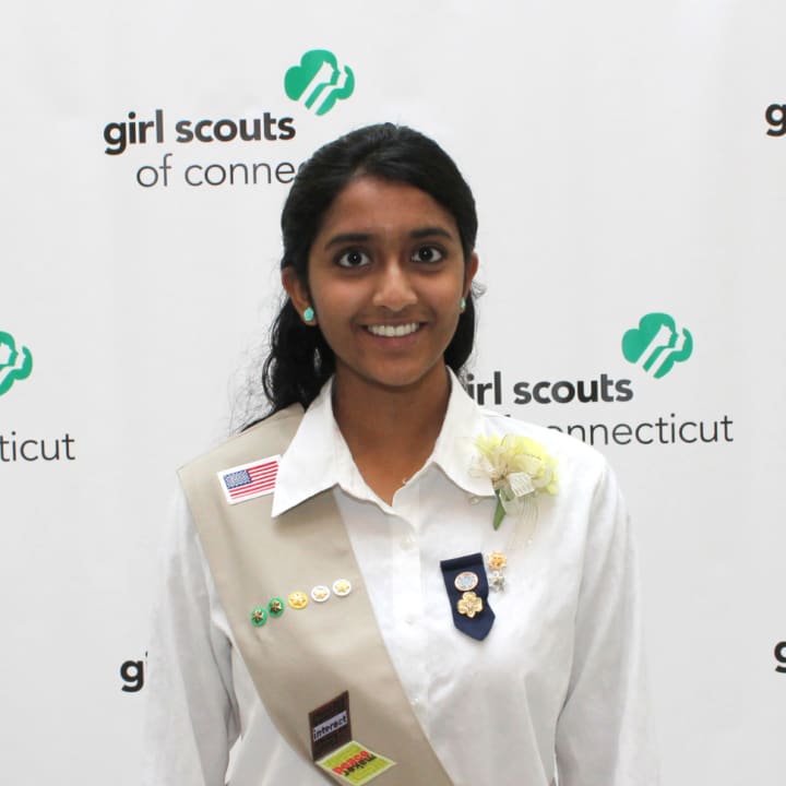 Lahari Kota of Trumbull has earned the Girl Scout Gold Award, the highest award in Girl Scouting.
