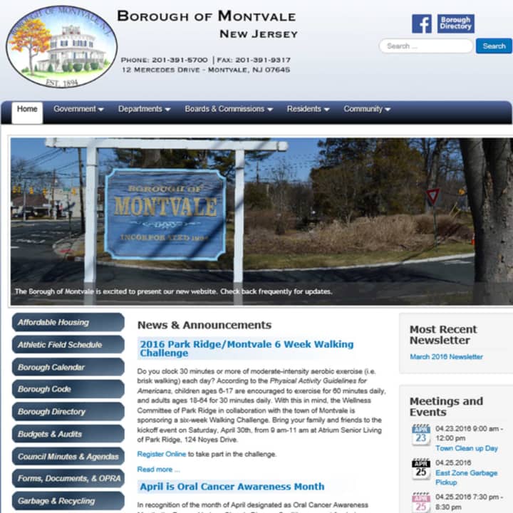 Montvale&#x27;s updated website is more user friendly, the mayor said