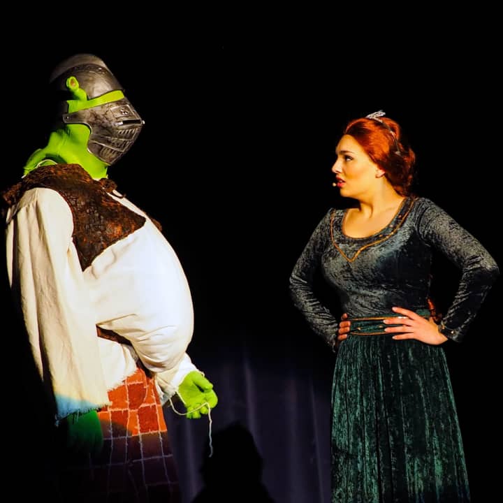 Students from the Cliffside Park High School Drama Club will present &quot;Shrek the Musical&quot; -- as Rye High School students did in February, as shown here.