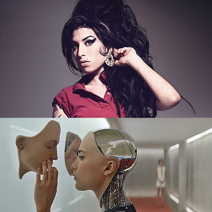 Recent Oscar winners “Amy” (top) and “Ex Machina” will be shown as part of the Stratford Library’s 10th annual “Great Movies You Missed” festival April 4-8.