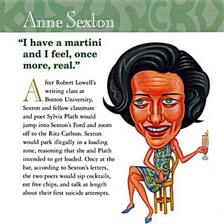 Anne Sexton is one of the writers who will be featured at the Bronxville library -- along with her love of martinis -- on Friday.