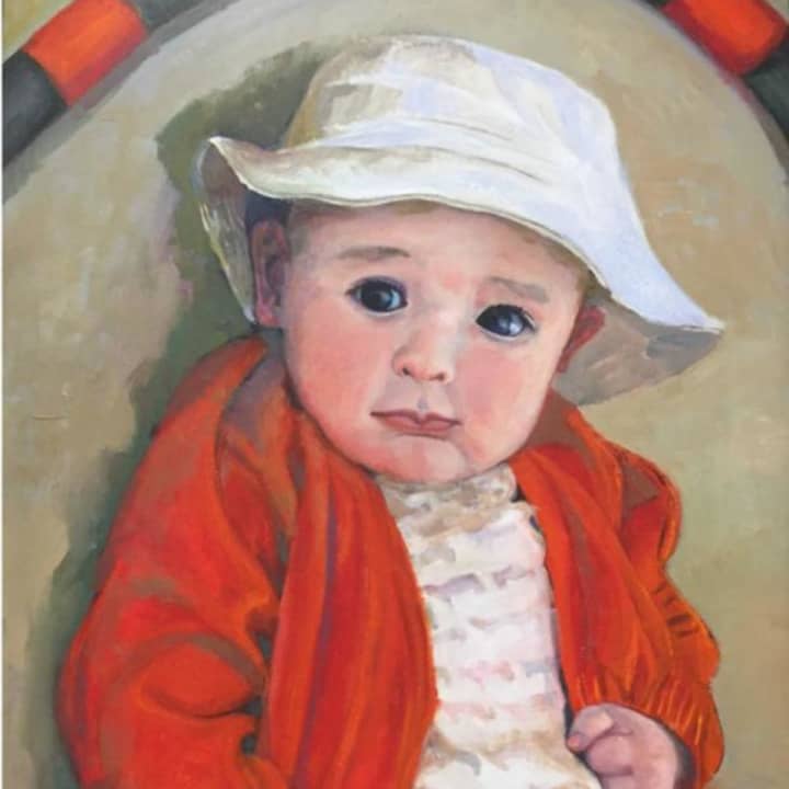 This painting is among Fort Lee&#x27;s Susan Kim&#x27;s collection of &quot;Portraits&quot; that will be in the library next month.
