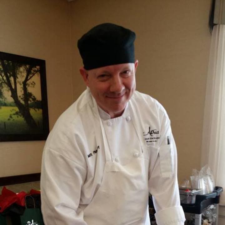Atria Briarcliff Manor chef, Matt Plumhoff, challenged Henry Lopez, a retired New York Police Department officer and current volunteer firefighter from Putnam Valley, to a Chef Showdown competition Tuesday.