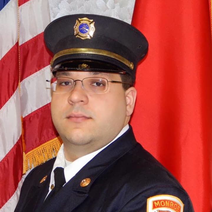 New Monroe Volunteer Fire Department President Christopher Krize