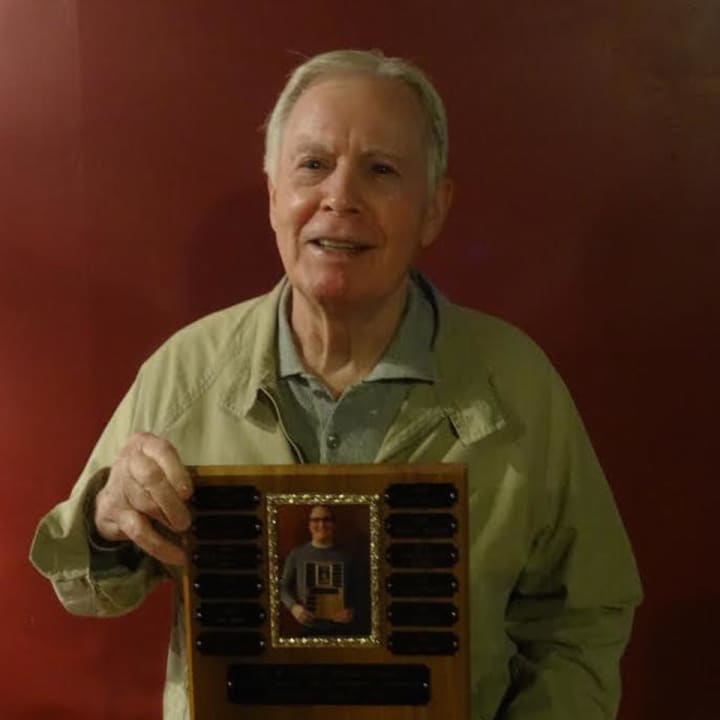 Tom Hadden was honored by Curtain Call of Stamford for his volunteerism.