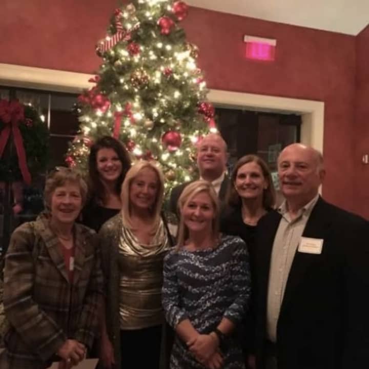 The Darien Chamber of Commerce held its annual Holiday Cheer and attendees included  (left to right) Gwynne Campbell, Corrie Belardinelli, Erica Jensen, Kate Roland, Mark Rosenbloom, Susan Cator and Rick Tymon.
