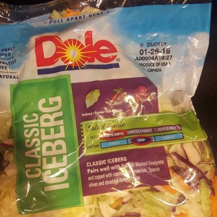 The possibly affected salads can be identified by the letter &quot;A&quot; at the beginning of the manufacturing code found on the package, the CDC said.