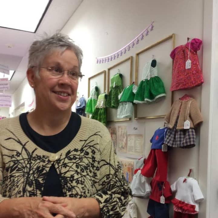Monica Weber runs the Doll Clothes Factory in Brookfield.