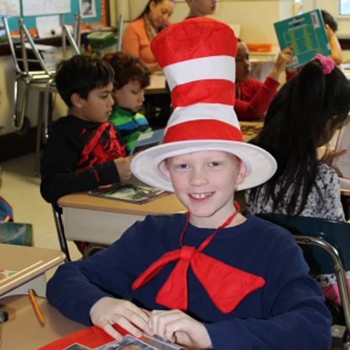 Students celebrate the birthday of Dr. Seuss