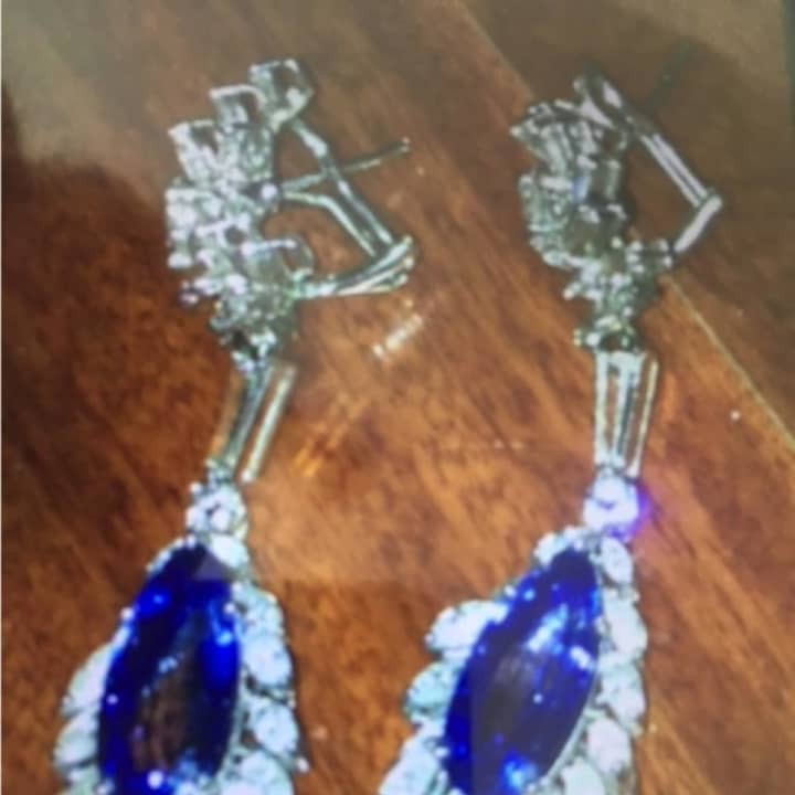 These earrings were stolen from a Nov. 12 wedding at the Westchester Hilton.