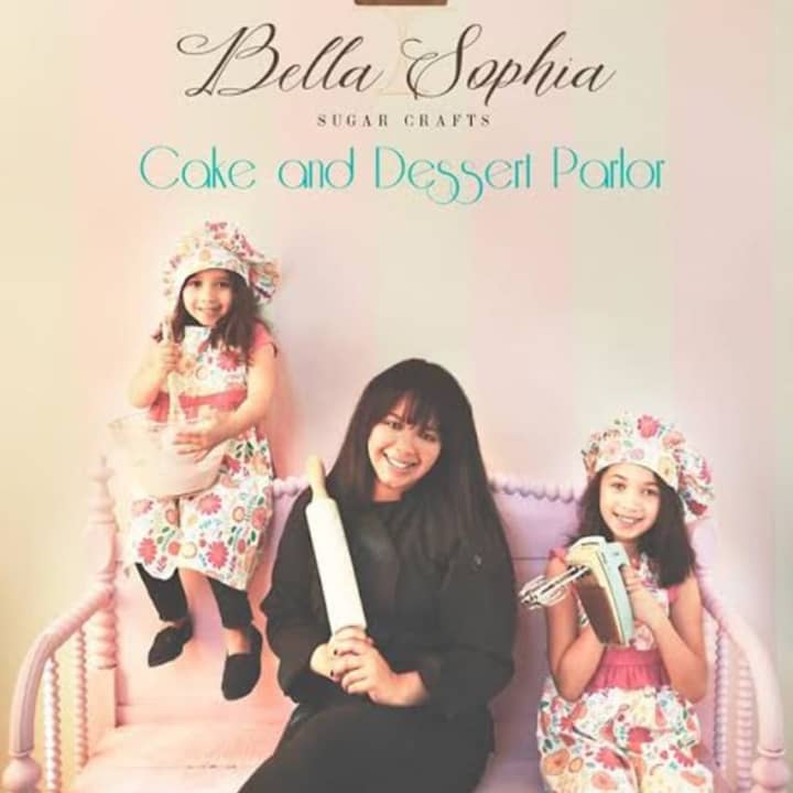 Eva Rivera, shown with her two young daughters, recently opened Bella Sophia Sugar Crafts in Haverstraw.