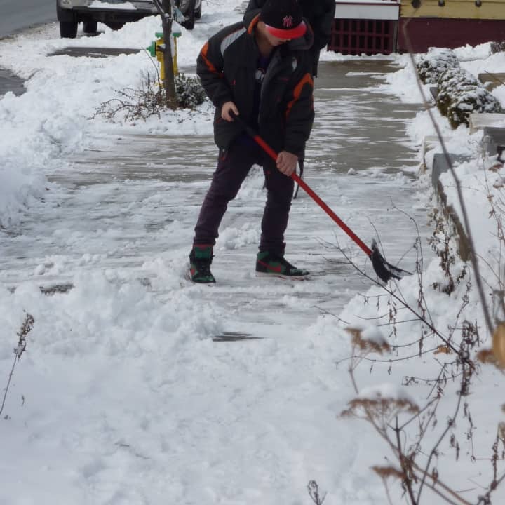 Fairfield property owners are responsible for removing snow and ice from the sidewalk along their property line within 24 hours after a storm.