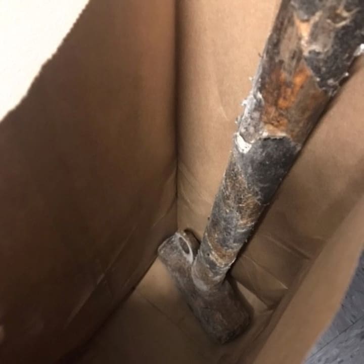 The hammer that was thrown through the window of a vehicle.
