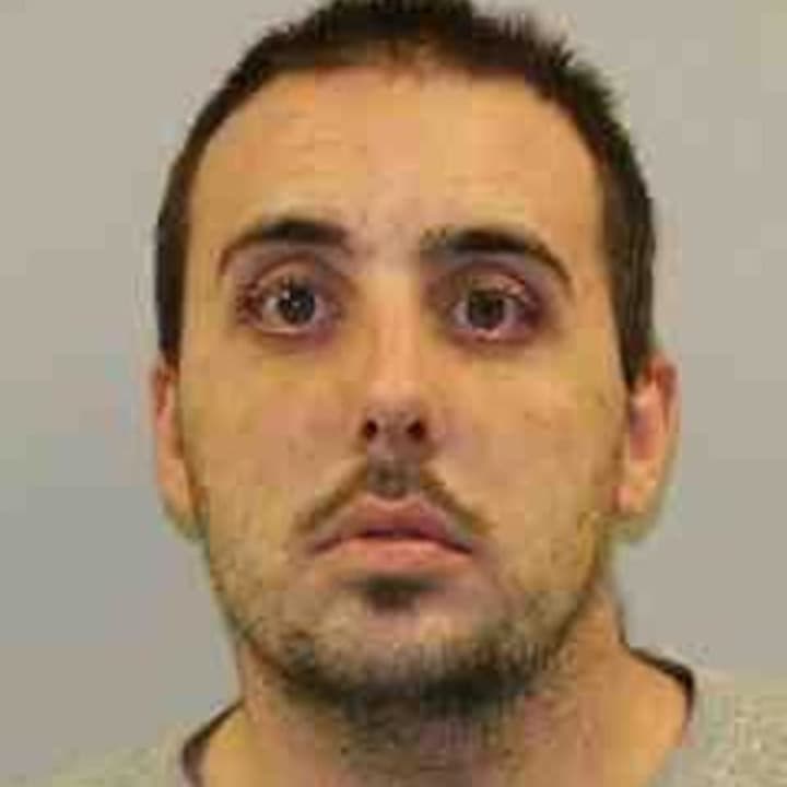 Jesse Hitchcock of Mahopac was arrested on drug charges following a traffic stop for a loud  muffler.
