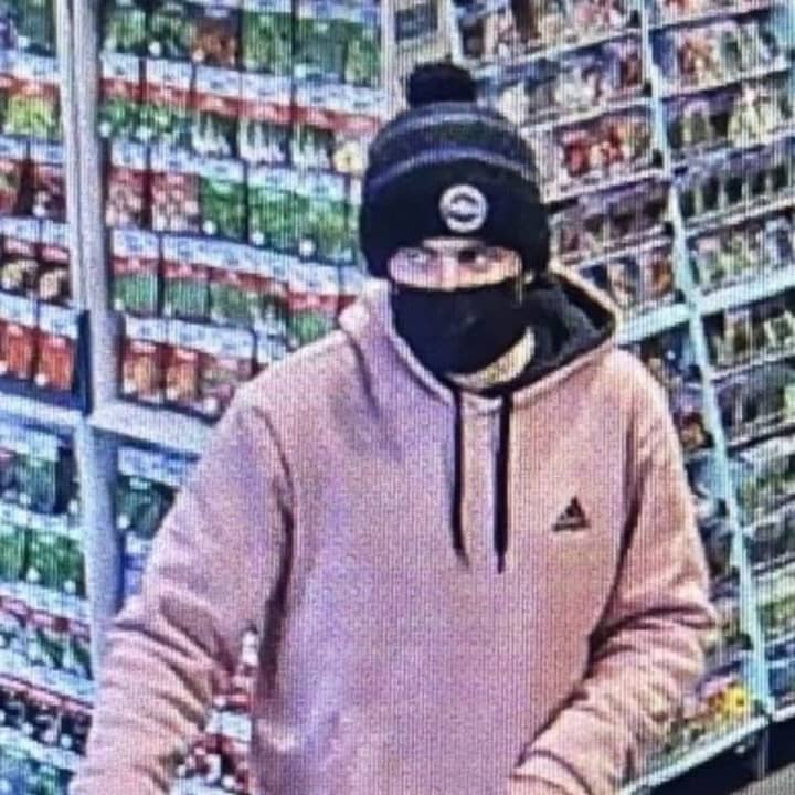 The man who police say stole approximately $1,100 worth of tools from a Patchogue Home Depot is seen in surveillance footage.