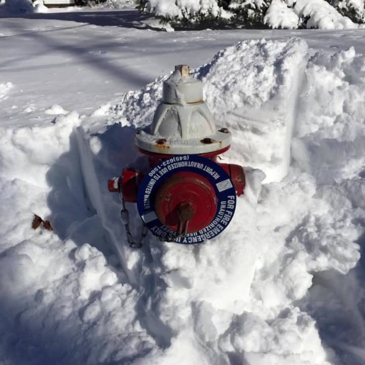 Fire hydrants buried by the blizzard should be cleared  for usage in the event of an emergency.