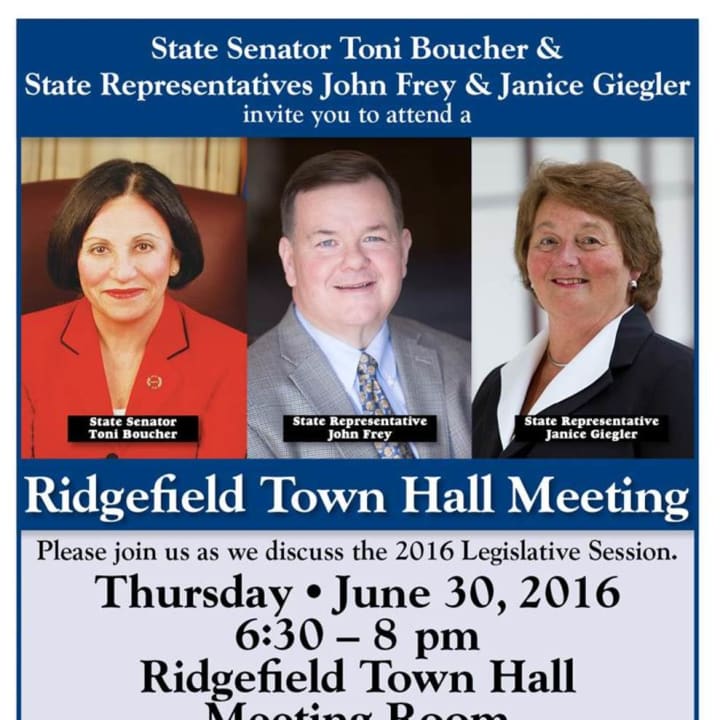 Join state and local legislators at Ridgefield Town Hall meeting.
