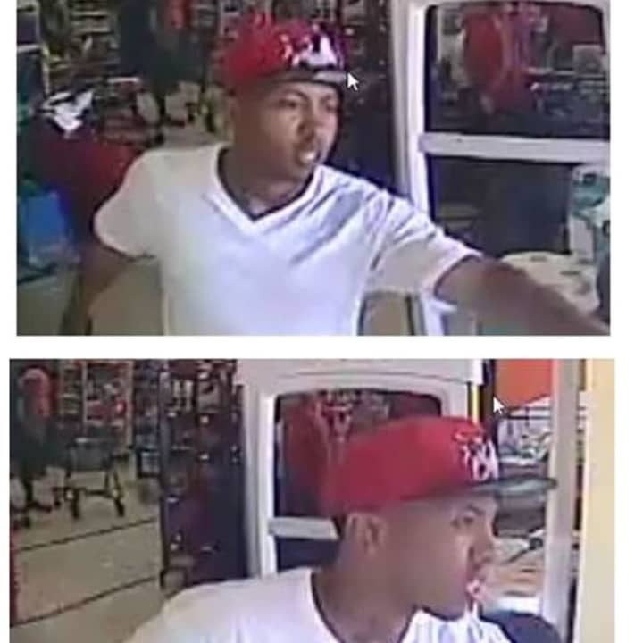 Police in Newark say this man is a suspect in an armed robbery earlier this month