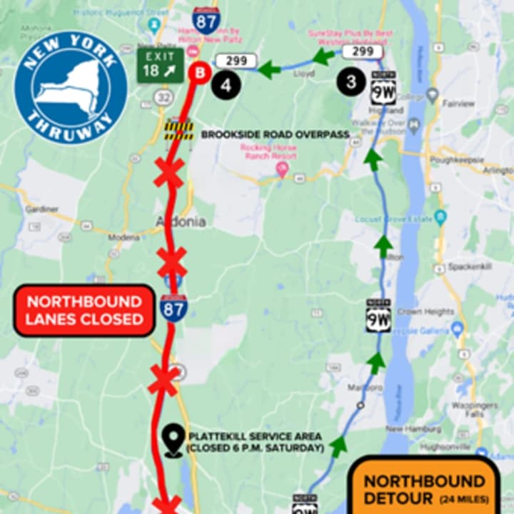A planned closure for I-87 in the Hudson Valley has been cancelled due to snow.&nbsp;