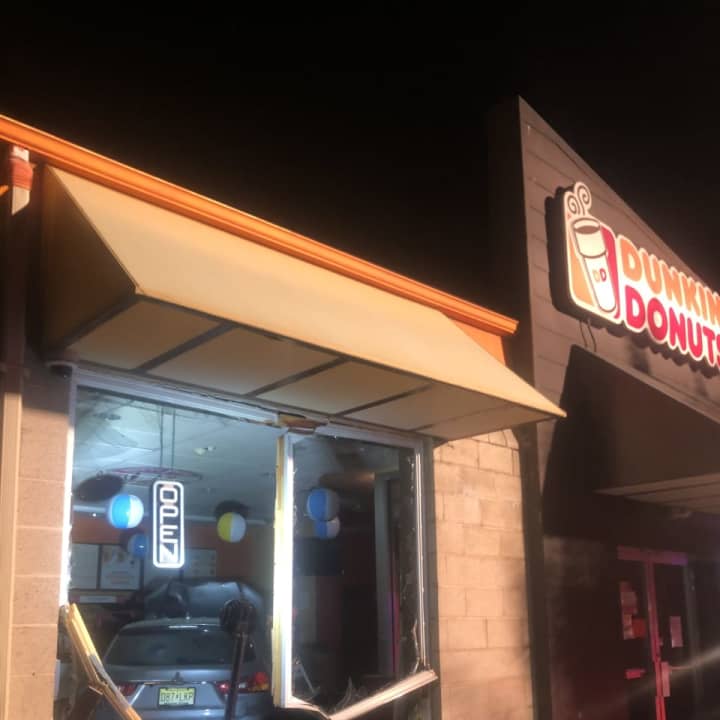 An SUV slammed into the front of a Dunkin&#x27; Donuts on Route 35 in the Laurence Harbor section of Old Bridge. Photo Courtesy of (IG - ryanhalasz)