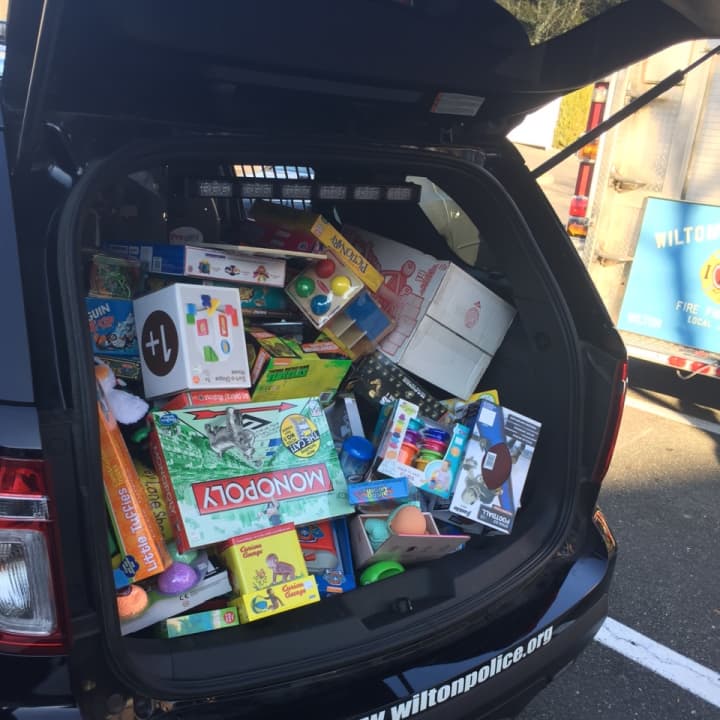 The recent Stuff a Cruiser event in Wilton benefited Toys for Tots.