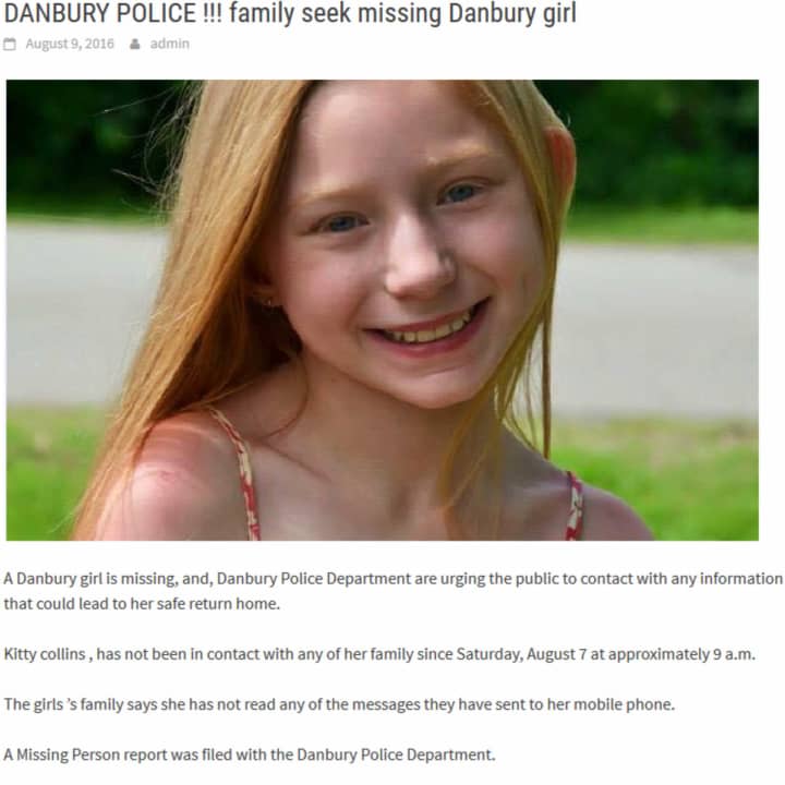 This post is a hoax, according to the Danbury Police Department.