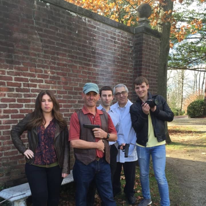 On the set of &quot;The Rascal,&quot; from left to right: Rebecca Berman, Mike Orsino, Louis Simons, Alan Bendich and Andrey Gordon.