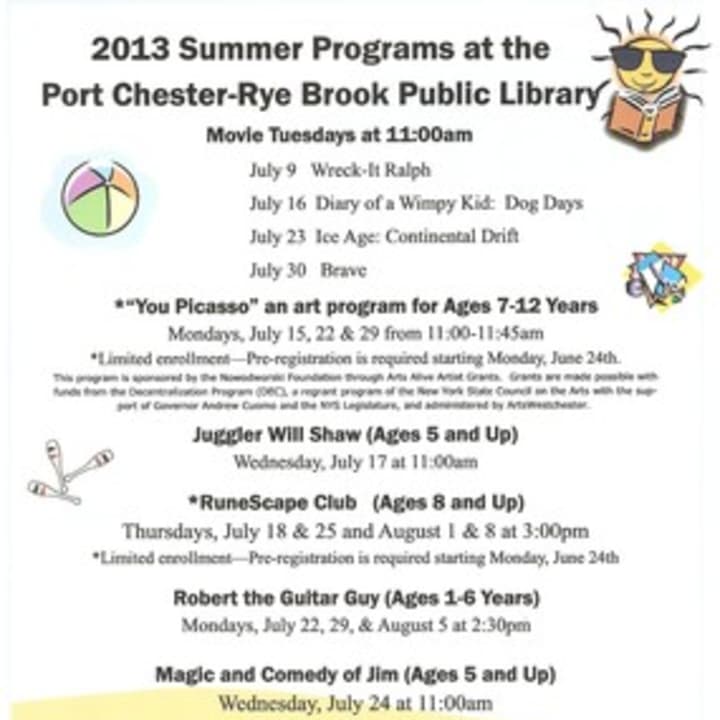 The Port Chester-Rye Brook Public Library has several events planned this week.
