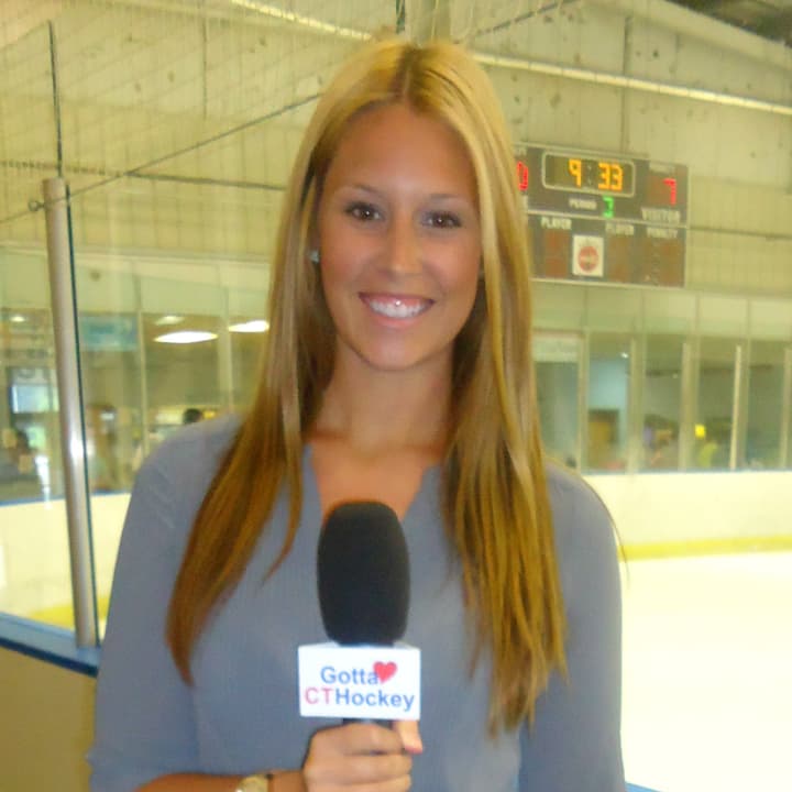 Danbury&#x27;s Ashley Leach, a rising senior at Western Connecticut State University, landed her first job as a hockey commentator with a Connecticut network.