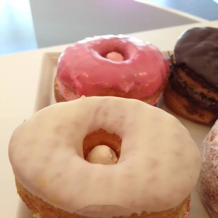 Sweet and Social sells cronuts in seven different varieties -- plain, sugared, filled and chocolate, strawberry, vanilla or caramel frosted.