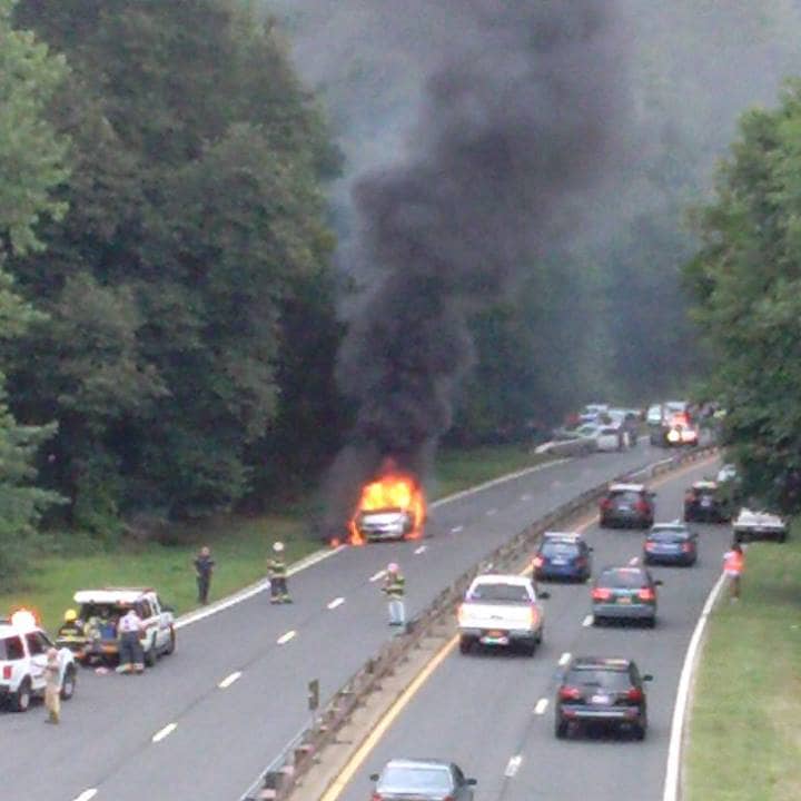 A multi-car accident and car fire was reported on the southbound Saw Mill River Parkway in Hastings-on-Hudson.