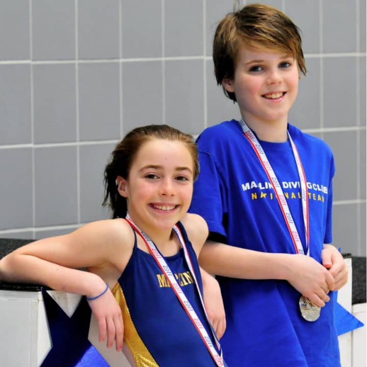 James Hopper, pictured here with Carolina Sculti in 2011, won a gold medal at the Pan American Diving Championships recently. 