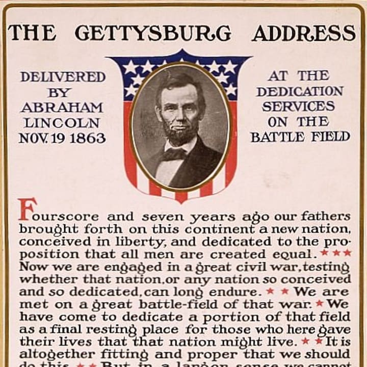 The Gettysburg Address will be the subject of a discussion Nov. 3 at the Harrison Public Library.