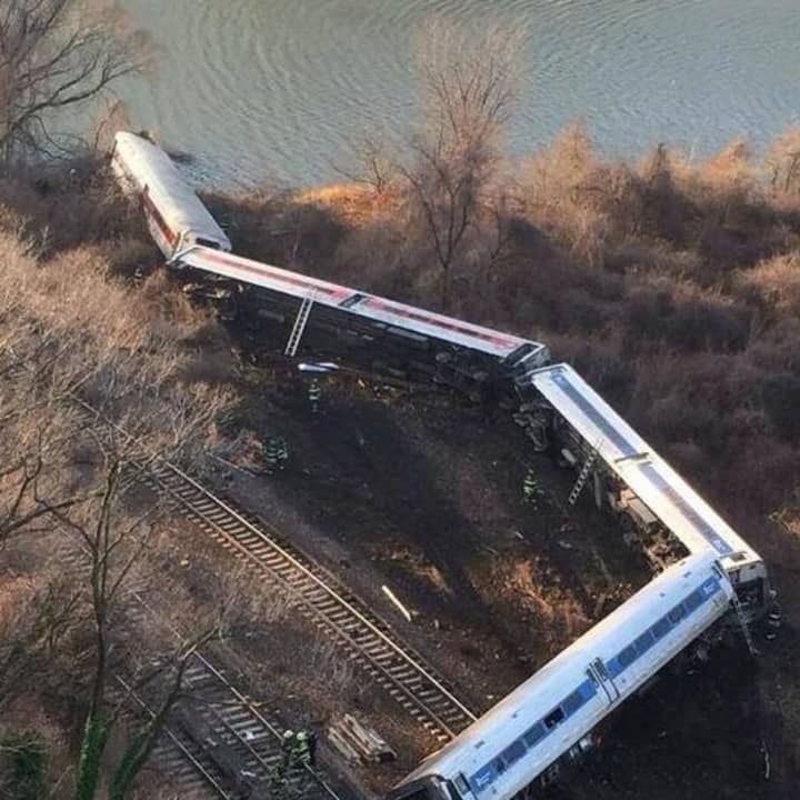 A Metro-North train derailed Sunday in the Bronx.