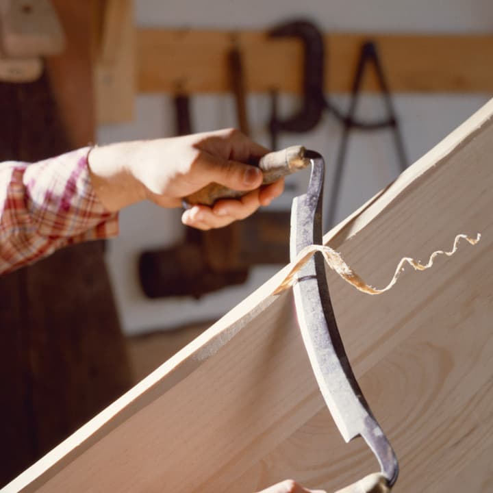 Some furniture at Hunt Country Furniture includes a drawknife edge.