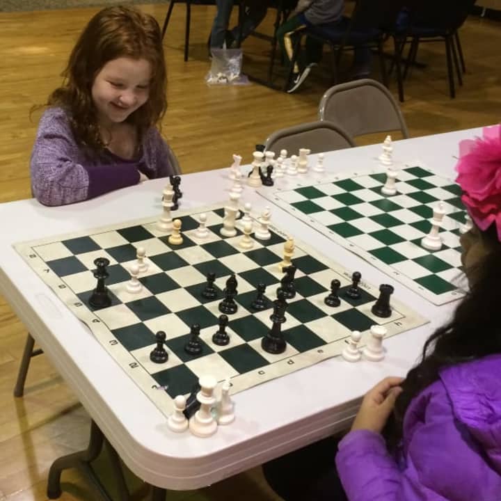 First-grader Remi Aaron competed in her second tournament at Saw Mill Club. 
