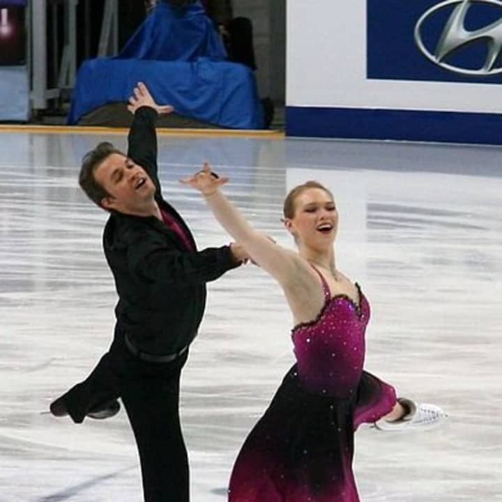 Stamford skater Siobhan Heekin-Canedy, right, with partner Dmitri Dun, will represent Ukraine in the Winter Olympics.