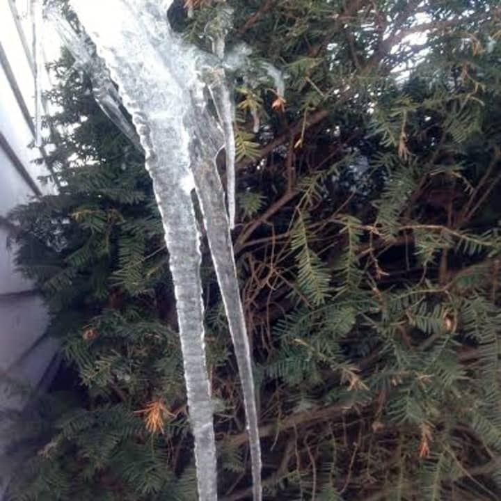 Icicles are forming across Fairfield County as temperatures remain well below freezing under bright sunny skies. 