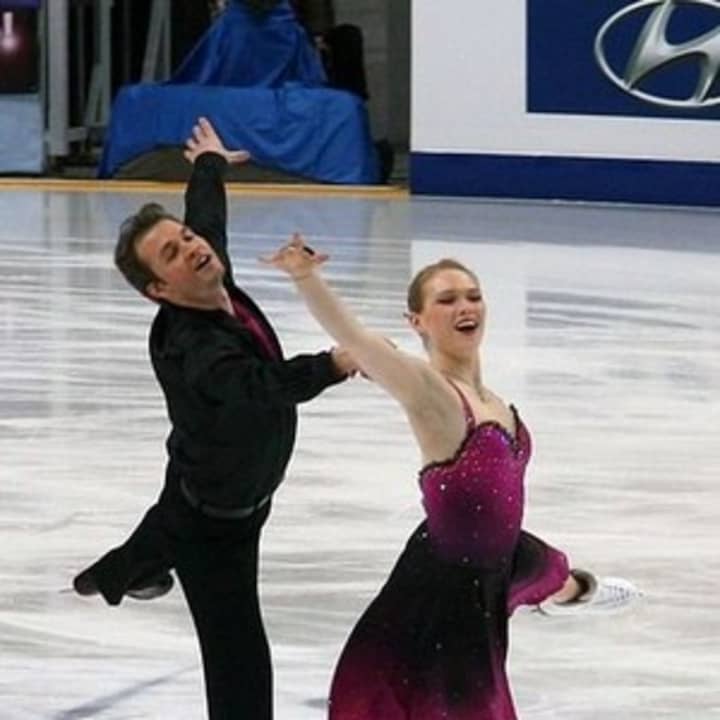 Stamford skater Siobhan Heekin-Canedy, right, with ice dance partner Dmitri Dun, skated for Ukraine in the Winter Olympics. 