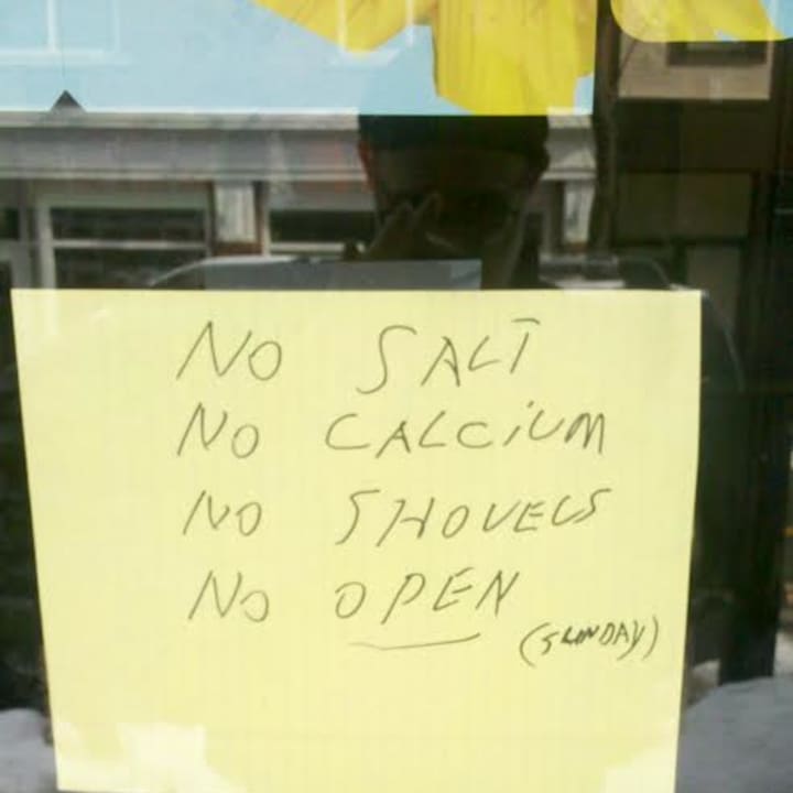This Hastings business owner is sick of the snow.