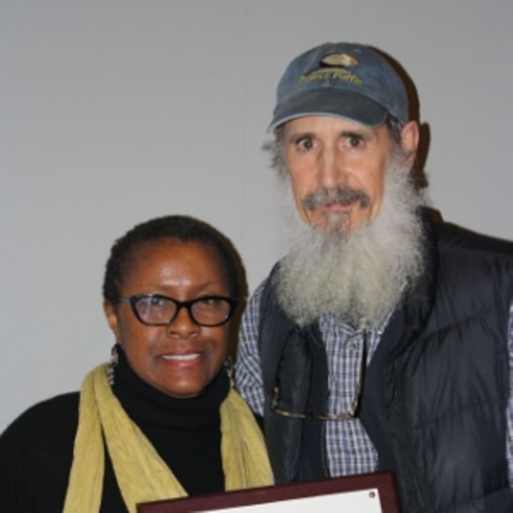  Ted Gilman with Chandra Taylor Smith, VP of Community Conservation and Education for National Audubon Society.