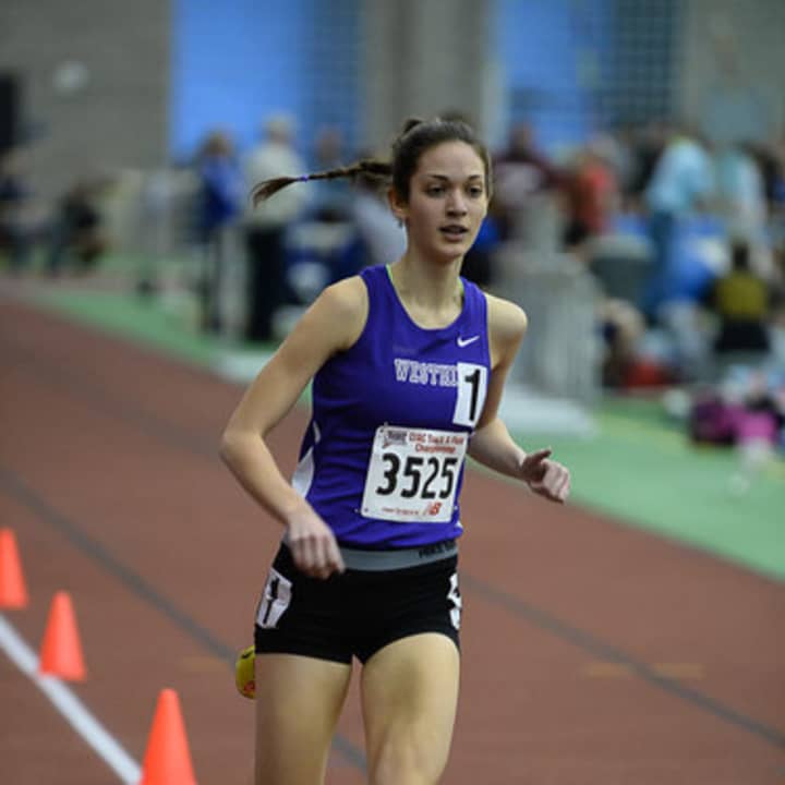 Westhill&#x27;s Clarie Howlett finished third Friday at the New Balance Indoor Nationals in the 5,000 meters.