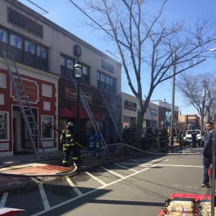 The fire began at Engravers World at 1500 Post Road in downtown Fairfield. 