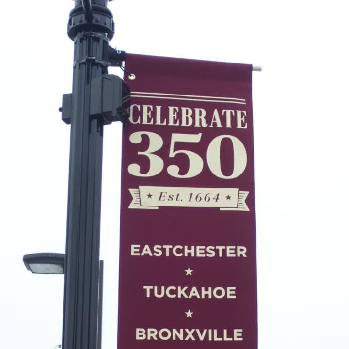 Nearly 100 of these banners will decorate Eastchester, Bronxville and Tuckahoe. 
