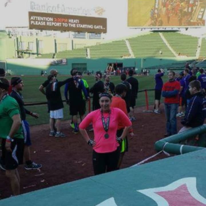New Rochelle runner Julie Hood, in Boston, where she ran a Spartan Race.