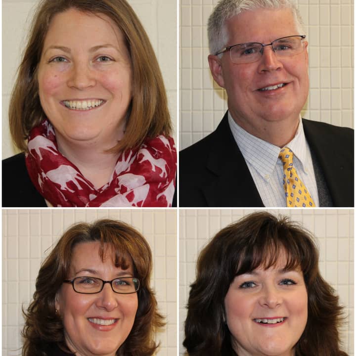Brenda O&#x27;Shea (top left), John Reilly (top right), Chris Ward (bottom left) and Kathleen Reilly (bottom right) are the 2014 Somers Education Foundat Hall of  Fame inductees. 