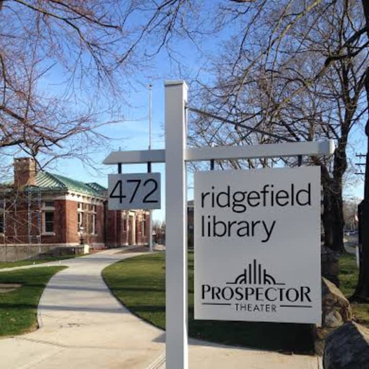 The new sign is up at the Ridgefield Library. 