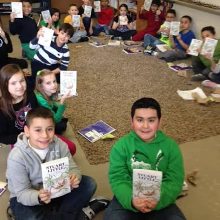Danbury elementary school students received copies of the book &quot;Stuar Little&quot; as part of an education program from The Ridgefield Playhouse. 